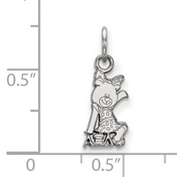 Sterling Silver Rhodium-plated LogoArt Alpha Xi Delta Sorority Symbol Extra Small Pendant view 2