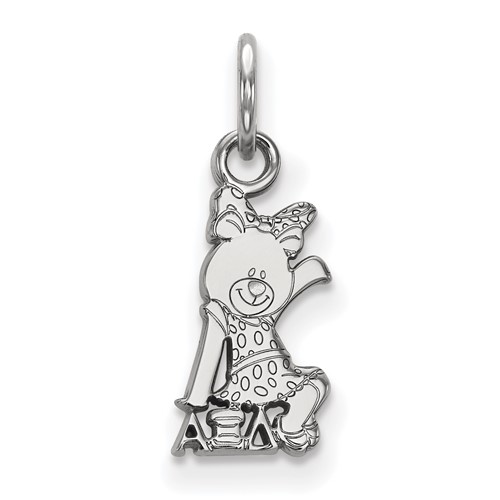 Sterling Silver Rhodium-plated LogoArt Alpha Xi Delta Sorority Symbol Extra Small Pendant