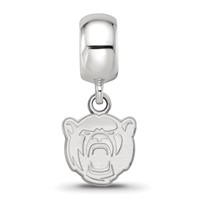 Sterling Silver Rhodium-plated LogoArt Baylor University Extra Small Dangle Bead Charm view 3
