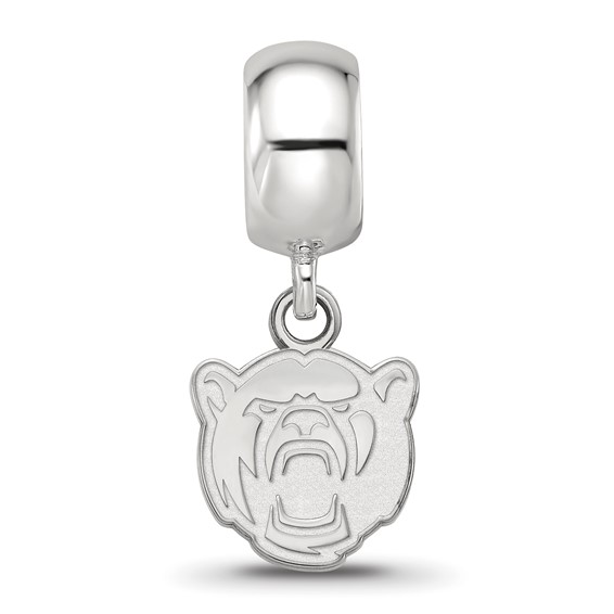 Sterling Silver Rhodium-plated LogoArt Baylor University Extra Small Dangle Bead Charm