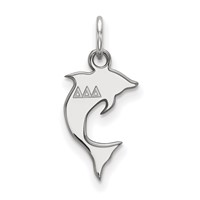 Sterling Silver Rhodium-plated LogoArt Delta Delta Delta Sorority Symbol Extra Small Pendant view 1