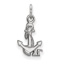 Sterling Silver Rhodium-plated LogoArt Delta Gamma Sorority Symbol Extra Small Pendant view 1