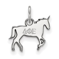 Sterling Silver Rhodium-plated LogoArt Delta Phi Epsilon Sorority Symbol Extra Small Pendant view 1