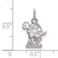 Sterling Silver Rhodium-plated LogoArt Delta Zeta Sorority Symbol Extra Small Pendant view 2