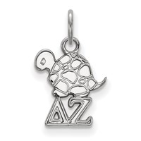 Sterling Silver Rhodium-plated LogoArt Delta Zeta Sorority Symbol Extra Small Pendant view 1