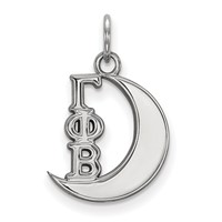Sterling Silver Rhodium-plated LogoArt Gamma Phi Beta Sorority Symbol Extra Small Pendant view 1