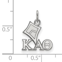 Sterling Silver Rhodium-plated LogoArt Kappa Alpha Theta Sorority Symbol Extra Small Pendant view 2