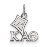Sterling Silver Rhodium-plated LogoArt Kappa Alpha Theta Sorority Symbol Extra Small Pendant view 1