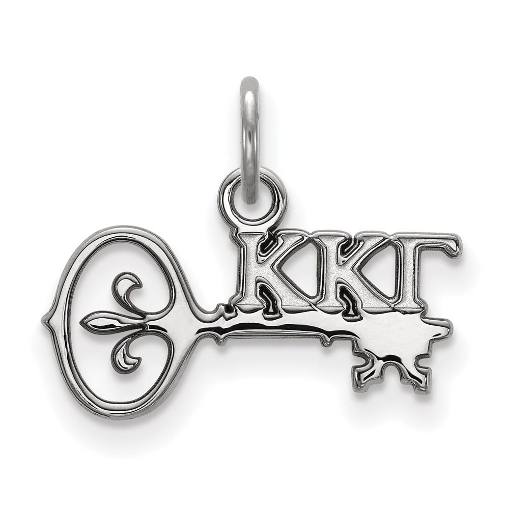 Sterling Silver Rhodium-plated LogoArt Kappa Kappa Gamma Sorority Symbol Extra Small Pendant
