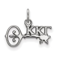 Sterling Silver Rhodium-plated LogoArt Kappa Kappa Gamma Sorority Symbol Extra Small Pendant view 1