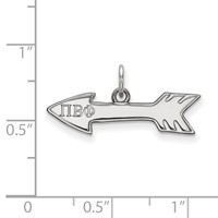 Sterling Silver Rhodium-plated LogoArt Pi Beta Phi Sorority Symbol Extra Small Pendant view 2