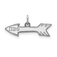 Sterling Silver Rhodium-plated LogoArt Pi Beta Phi Sorority Symbol Extra Small Pendant view 1