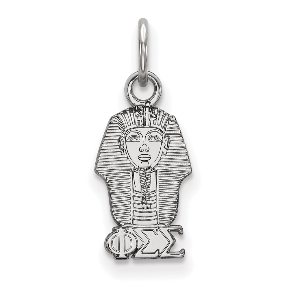 Sterling Silver Rhodium-plated LogoArt Phi Sigma Sigma Sorority Symbol Extra Small Pendant