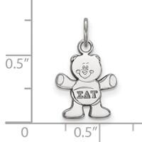 Sterling Silver Rhodium-plated LogoArt Sigma Delta Tau Sorority Symbol Extra Small Pendant view 2