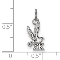 Sterling Silver Rhodium-plated LogoArt Sigma Kappa Sorority Symbol Extra Small Pendant view 2