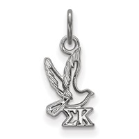 Sterling Silver Rhodium-plated LogoArt Sigma Kappa Sorority Symbol Extra Small Pendant view 1