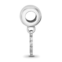 Sterling Silver Rhodium-plated LogoArt Syracuse University Mascot Extra Small Dangle Bead Charm view 2