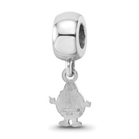 Sterling Silver Rhodium-plated LogoArt Syracuse University Mascot Extra Small Dangle Bead Charm view 5