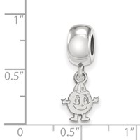 Sterling Silver Rhodium-plated LogoArt Syracuse University Mascot Extra Small Dangle Bead Charm view 4