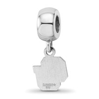 Sterling Silver Rhodium-plated LogoArt University of Colorado C-u Extra Small Dangle Bead Charm view 5