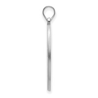Sterling Silver Rhodium-plated LogoArt West Virginia University W-v Extra Large Circle Pendant view 2