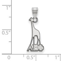 Sterling Silver Rhodium-plated LogoArt Alpha Epsilon Phi Sorority Symbol Small Pendant view 2