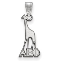 Sterling Silver Rhodium-plated LogoArt Alpha Epsilon Phi Sorority Symbol Small Pendant view 1
