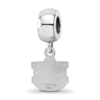 Sterling Silver Rhodium-plated LogoArt Auburn University A-u Extra Small Dangle Bead Charm view 5