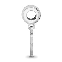 Sterling Silver Rhodium-plated LogoArt Baylor University Small Dangle Bead Charm view 2