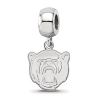 Sterling Silver Rhodium-plated LogoArt Baylor University Small Dangle Bead Charm view 1