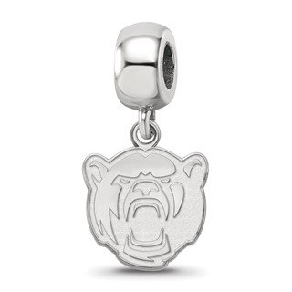 Sterling Silver Rhodium-plated LogoArt Baylor University Small Dangle Bead Charm