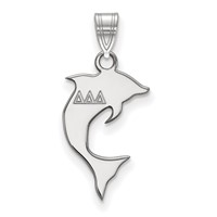 Sterling Silver Rhodium-plated LogoArt Delta Delta Delta Sorority Symbol Small Pendant view 1