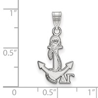 Sterling Silver Rhodium-plated LogoArt Delta Gamma Sorority Symbol Small Pendant view 2