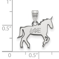 Sterling Silver Rhodium-plated LogoArt Delta Phi Epsilon Sorority Symbol Small Pendant view 2
