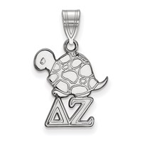 Sterling Silver Rhodium-plated LogoArt Delta Zeta Sorority Symbol Small Pendant view 1