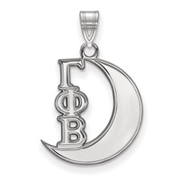 Sterling Silver Rhodium-plated LogoArt Gamma Phi Beta Sorority Symbol Small Pendant view 1