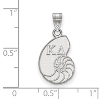 Sterling Silver Rhodium-plated LogoArt Kappa Delta Sorority Symbol Small Pendant view 2