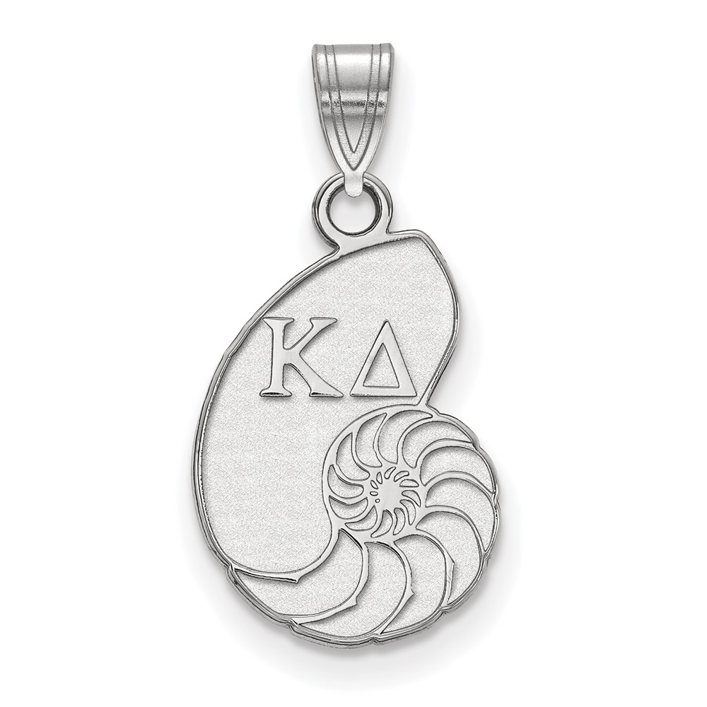 Sterling Silver Rhodium-plated LogoArt Kappa Delta Sorority Symbol Small Pendant
