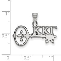 Sterling Silver Rhodium-plated LogoArt Kappa Kappa Gamma Sorority Symbol Small Pendant view 2