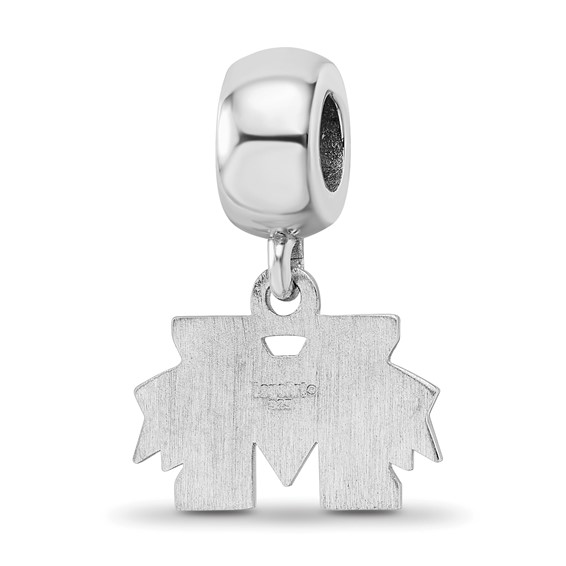 SS Rh-p LogoArt Mississippi State University XS Dangle Bead Charm