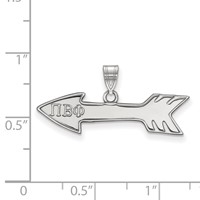 Sterling Silver Rhodium-plated LogoArt Pi Beta Phi Sorority Symbol Small Pendant view 2