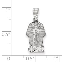 Sterling Silver Rhodium-plated LogoArt Phi Sigma Sigma Sorority Symbol Small Pendant view 2