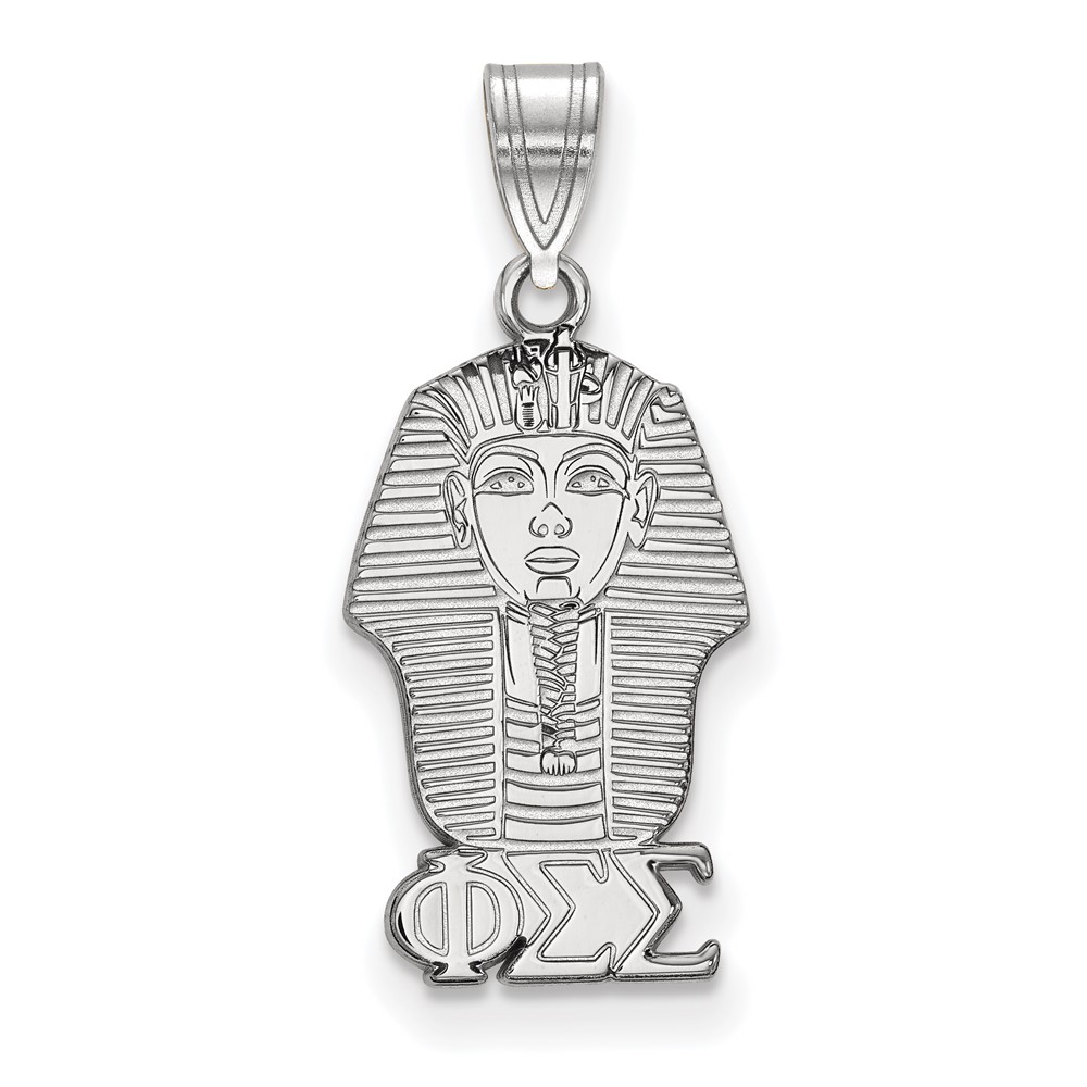 Sterling Silver Rhodium-plated LogoArt Phi Sigma Sigma Sorority Symbol Small Pendant