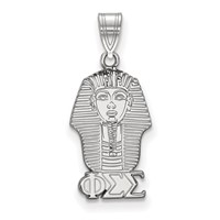 Sterling Silver Rhodium-plated LogoArt Phi Sigma Sigma Sorority Symbol Small Pendant view 1