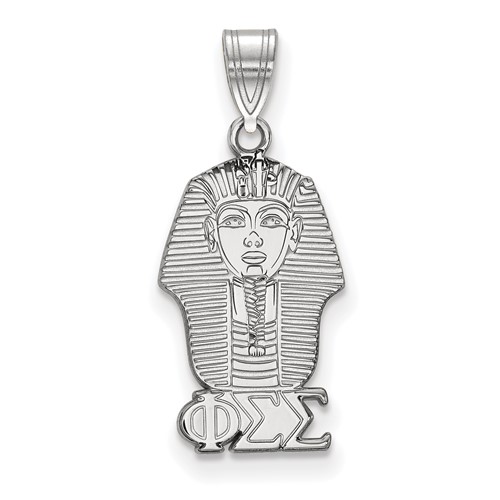 Sterling Silver Rhodium-plated LogoArt Phi Sigma Sigma Sorority Symbol Small Pendant