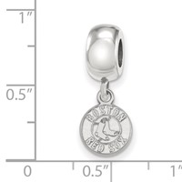 Sterling Silver Rhodium Plated Major League Baseball LogoArt Boston Red Sox Extra Small Dangle Bead view 3