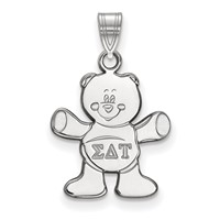 Sterling Silver Rhodium-plated LogoArt Sigma Delta Tau Sorority Symbol Small Pendant view 1