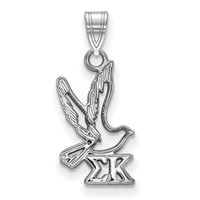 Sterling Silver Rhodium-plated LogoArt Sigma Kappa Sorority Symbol Small Pendant view 1