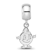 Sterling Silver Rhodium-plated LogoArt Syracuse University Mascot Small Dangle Bead Charm view 3