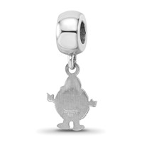 Sterling Silver Rhodium-plated LogoArt Syracuse University Mascot Small Dangle Bead Charm view 5